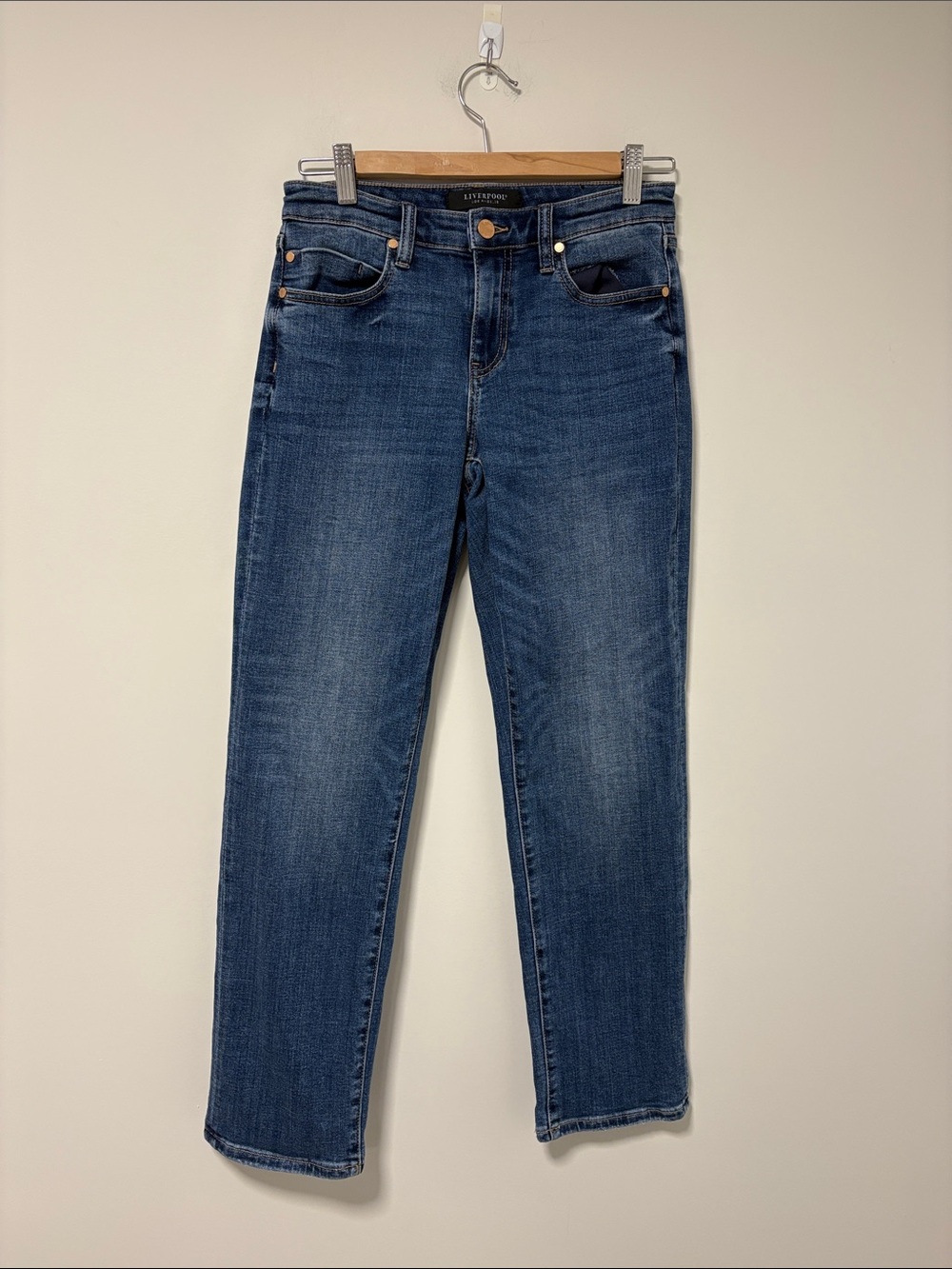Liverpool Dark Indigo Straight-Leg Jeans